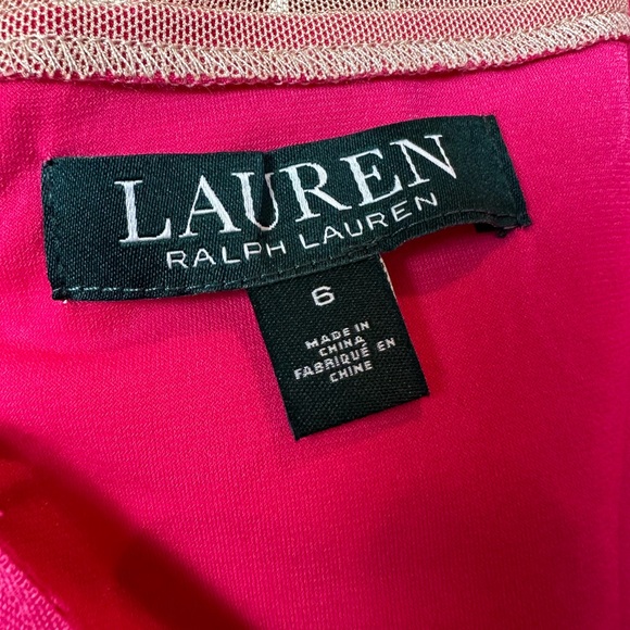 Ralph Lauren circle lace sheath mini dress in fuchsia pink - Picture 6 of 6